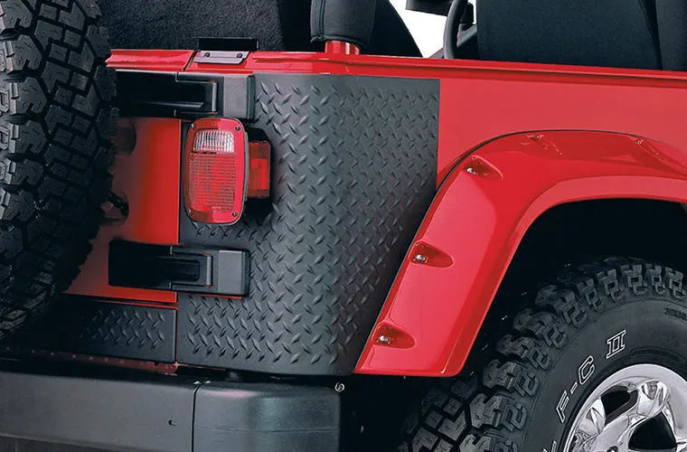Bushwacker Trail Armor Rear Corners - Black to suit flat or factory style (Wrangler 97-06)