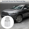 Shiny chrome hexagonal c wheel lock lug nut antitheft key for toyota with cylindrical shaft for easy removal