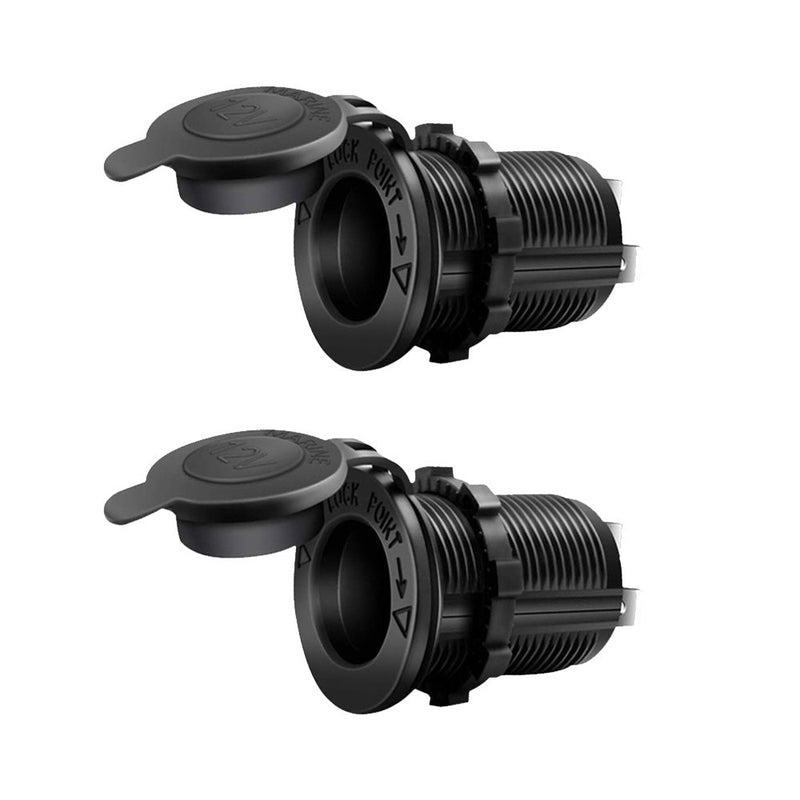2x Waterproof 12V Car Cigarette Lighter Socket With USB Charger Power Adapter Ou — image 1