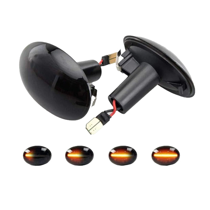 2x Black Smoked Side Indicator LED Repeater Light (Pair) to suit MINI Cooper R56 R — image 1