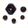 Black rubber cabin mounting base support for nissan datsun 720 1979-1989 with hexagonal and cylindrical shapes