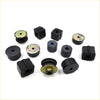 Black rubber cabin mounting bushings with metallic gold centers for mitsubishi triton l200 1986-1996