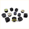 Black rubber cabin mounting bushing set with gold metal inserts for mitsubishi triton l200 strada 1996-2006