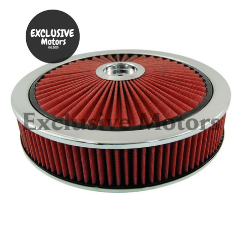 Chevrolet Camaro 14" x 3" Air Cleaner Assembly, Red Filter (1967-1969)