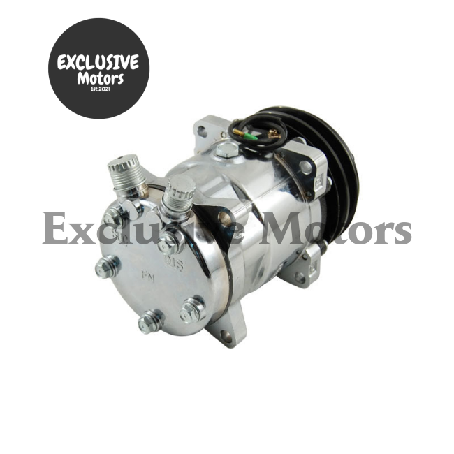 Sanden 508 Style with V Belt Pulley Chromed A/C Compressor
