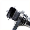 Black plastic and metal camshaft position sensor with rectangular connector housing for nissan juke 1.6l 2014-2017