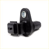 Black plastic and metal camshaft position sensor with circular mounting flange for nissan juke 1.6l 2014-2017