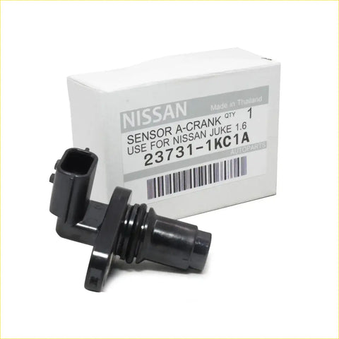 Black plastic nissan camshaft position sensor for 1.6l juke hr16de 2014-2017 part number 23731-1kc1a backside view