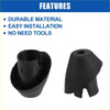 Black rubber protective caps for toyota fj cruiser car antenna poles made of durable material with easy installation