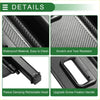 Black carbon fiber textured car boot retractable cargo cover for toyota bZ4X 2023-2025 with reinforced handle