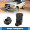 Black plastic car bumper reverse parking sensor for toyota hiace with cylindrical top and electrical connector back view