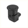 Black plastic rear parking sensor with circular top and angular body for toyota hiace bumper reverse assist