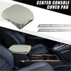 Brown neoprene car center console armrest cover pad for toyota land cruiser 2008-2021 shown from back side