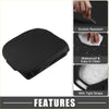 Black scratch-resistant waterproof car seat cushion with tight straps and white stitching for toyota land cruiser armrest