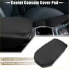 Black faux leather car center console armrest cover pad with quilted diamond pattern for toyota rav4 2019-2023