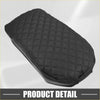Black quilted faux leather car center console armrest cover with diamond stitch for Toyota RAV4 2019-2023