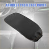 Black faux leather armrest cover with stitched edges for Toyota RAV4 PHV XA50 2019 center console protector