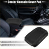Black gray car center console armrest cover pad for toyota venza 2021-2023 faux leather with gray stitching