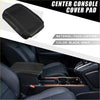 Black faux leather center console armrest cover pad with gray stitching for toyota venza 2021-2023