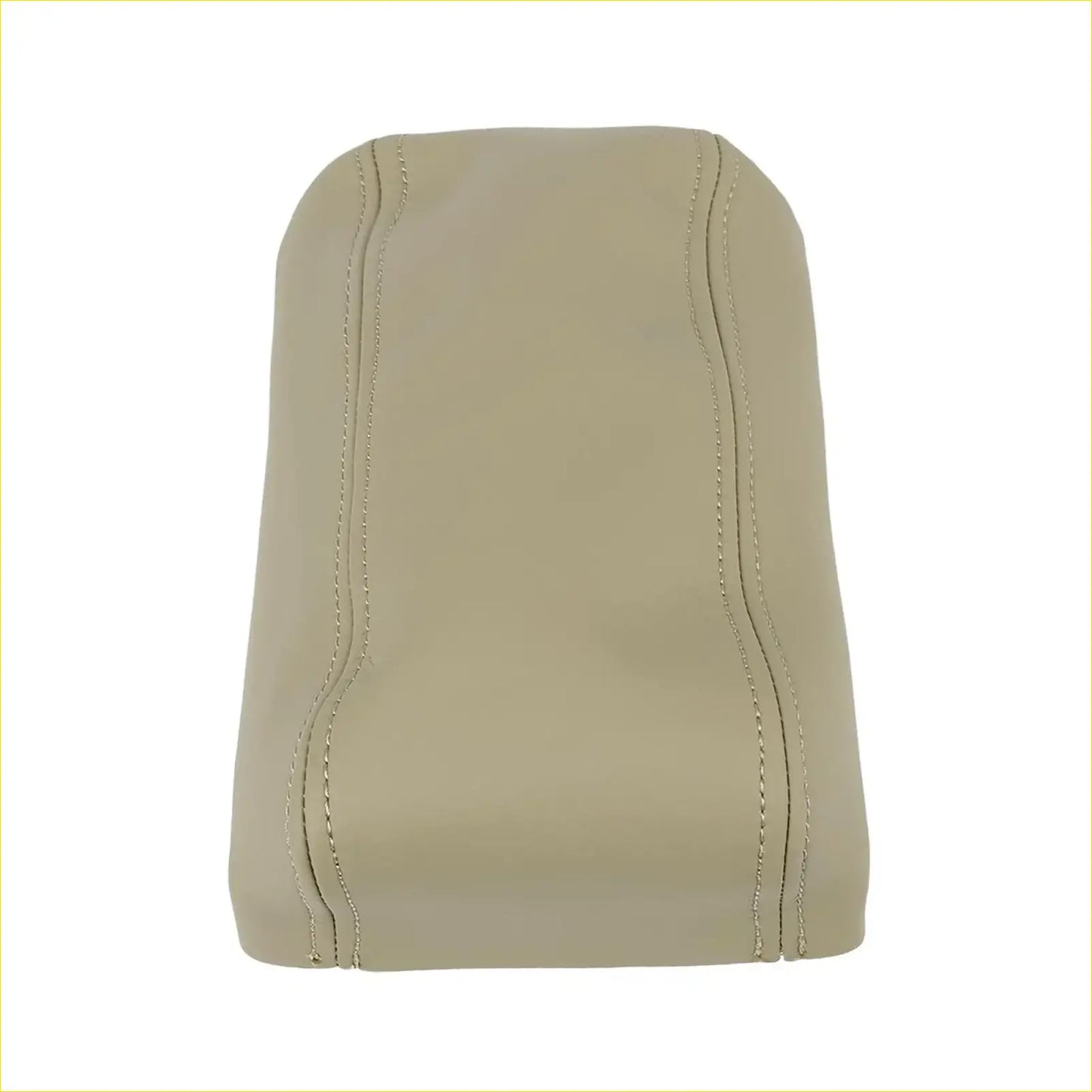 Beige leather car center console lid armrest cover with stitched detailing for toyota 4runner 1996-2002
