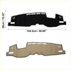 Black and tan car dashboard cover made of suede with stitched edges and control cutouts for toyota harrier 2020