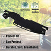Black breathable car dashboard cover with ventilation slots snug fit non slip mat for toyota harrier 2020