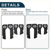 Black car door anti kick pad protector for Toyota Land Cruiser 2010-2012 with white floral cutout trim inserts