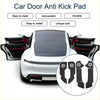 Black car door anti kick pad sticker protector with decorative flower design for toyota crown 2010 to 2012