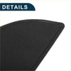 Black textured fabric car door anti kick pad sticker protector with reinforced stitched edges for toyota rav4 2013-2019
