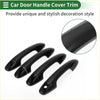 Black glossy plastic car door handle cover trims with sleek modern design for toyota rav4 2013-2018
