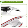 Chrome finished car door handle cup protector with red trim for toyota highlander kluger 2014 to 2023