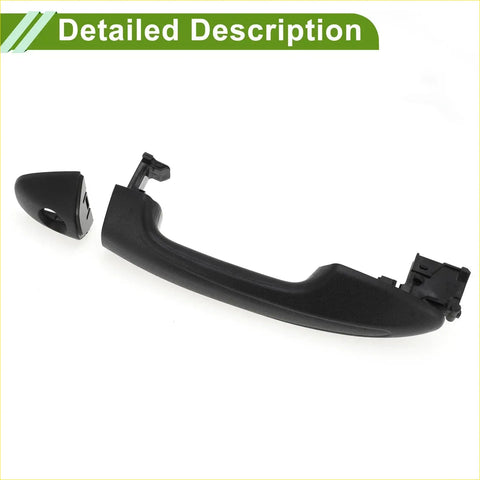 Black plastic car door handle with integrated keyhole and mounting brackets for toyota hilux fortuner outside use