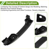 Black plastic car door handle for Toyota Hilux Fortuner with sleek ergonomic design and integrated mounting features