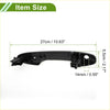 Black plastic car door handle with molded contours and mounting brackets for toyota hilux fortuner outside use