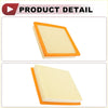 Rectangular car engine air filter with bright orange frame and pleated off-white material for toyota 4wd ute offroad
