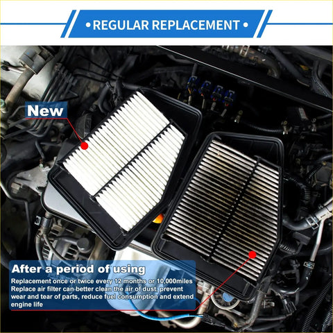 New and used car engine air filters for Toyota Hilux 2016-2022 with long life white and black plastic frame