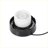Black and white plastic car engine oil fuel tank cap with central vent for Toyota Matrix 2003-2008 back side