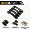 Set of four glossy black plastic car exterior door handle covers for 2022 toyota tundra shown from the back side