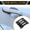 Black glossy car door handle covers shown from back side for toyota tundra 2022 exterior upgrade