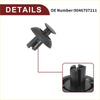 Black plastic car front fender skirt clip with textured surface and circular head for toyota 4runner avalon 2010-2020