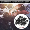 Black plastic car front fender skirt clips 25 pieces for Toyota 4Runner Avalon 2010-2023 shown from back side