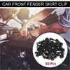 Black plastic car front fender skirt clips 50 pieces for Toyota 4Runner Avalon 2010 to 2023 use