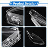Clear plastic front left headlight lens cover with ridged patterns for 2010-2012 toyota prius