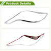 Chrome finished car headlight trim bezel with sleek curved design and red accent for toyota prado fj150 front left right