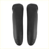 Black leather car front seat armrest covers with red line for toyota sienna 2011-2018 shown from the back side