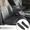 Black leather car front seat armrest cover with red stitching for toyota sienna 2005-2010