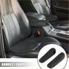 Black leather car front seat armrest cover replacement for toyota sienna shown from the back side