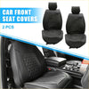 Black quilted leather car front seat covers with sleek modern design for toyota tacoma 2005 to 2024