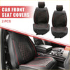 Black car front seat covers with red stitching and quilted diamond patterns for toyota tacoma 2 pieces