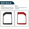 Carbon fiber textured black and red self-adhesive car interior trim for sim card slot in toyota tundra gear shift box panel